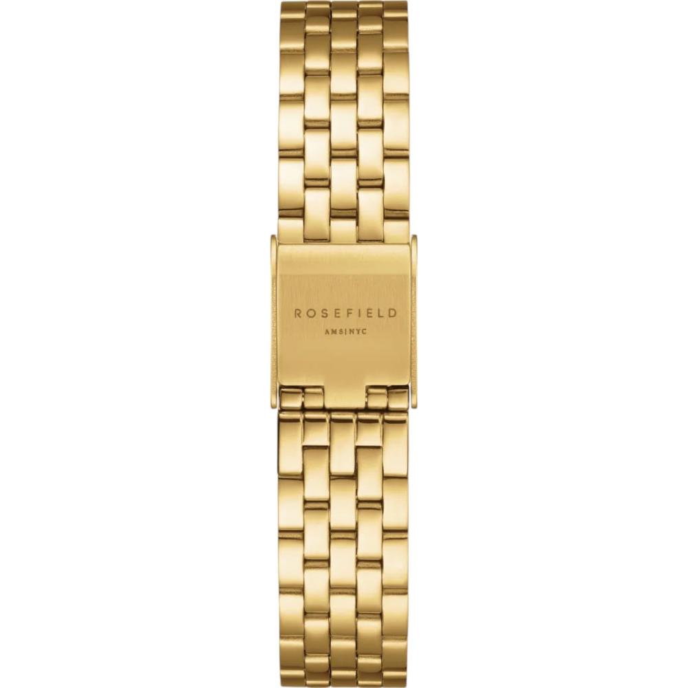 ROSEFIELD The Boxelle Champagne Sunray Dial 19.5 x19.5mm Gold Stainless Steel Bracelet BCGSG-B04