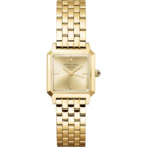 ROSEFIELD The Boxelle Champagne Sunray Dial 19.5 x19.5mm Gold Stainless Steel Bracelet BCGSG-B04 - 55343