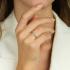 RING Solittaire SENZIO Collection Yellow Gold K18 with 0.50ct. Oval-cut Diamond BLVD12385 - 1