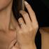 RING Solittaire SENZIO Collection White Gold K18 with 0.70ct. Oval-cut Diamond BLVD12386 - 1