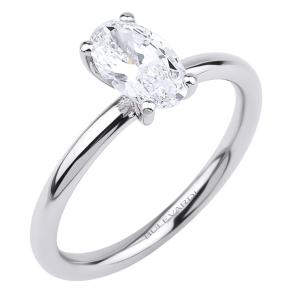 ΔΑΧΤΥΛΙΔΙ Μονόπετρο SENZIO Collection Λευκό Χρυσό Κ18 με 0.70ct. Οβάλ Διαμάντι BLVD12386 - 61846