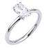 RING Solittaire SENZIO Collection White Gold K18 with 0.70ct. Oval-cut Diamond BLVD12386 - 0