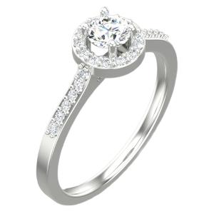 ΔΑΧΤΥΛΙΔΙ Ροζέτα SENZIO Collection Λευκό Χρυσό Κ18 με 0.32ct. Διαμάντι BLVD12388 - 61827