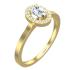 RING Halo SENZIO Collection Yellow Gold K18 with 0.30ct. Oval Cut Diamond BLVD12390 - 0