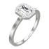 ΔΑΧΤΥΛΙΔΙ Ροζέτα SENZIO Collection Λευκό Χρυσό Κ18 με 0.50ct. Emerald Cut Διαμάντι BLVD12392 - 0