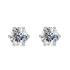 BRIZZLING EARRINGS Single Stone Silver 925° with Moissanite Diamonds BMCE049-5 - 0