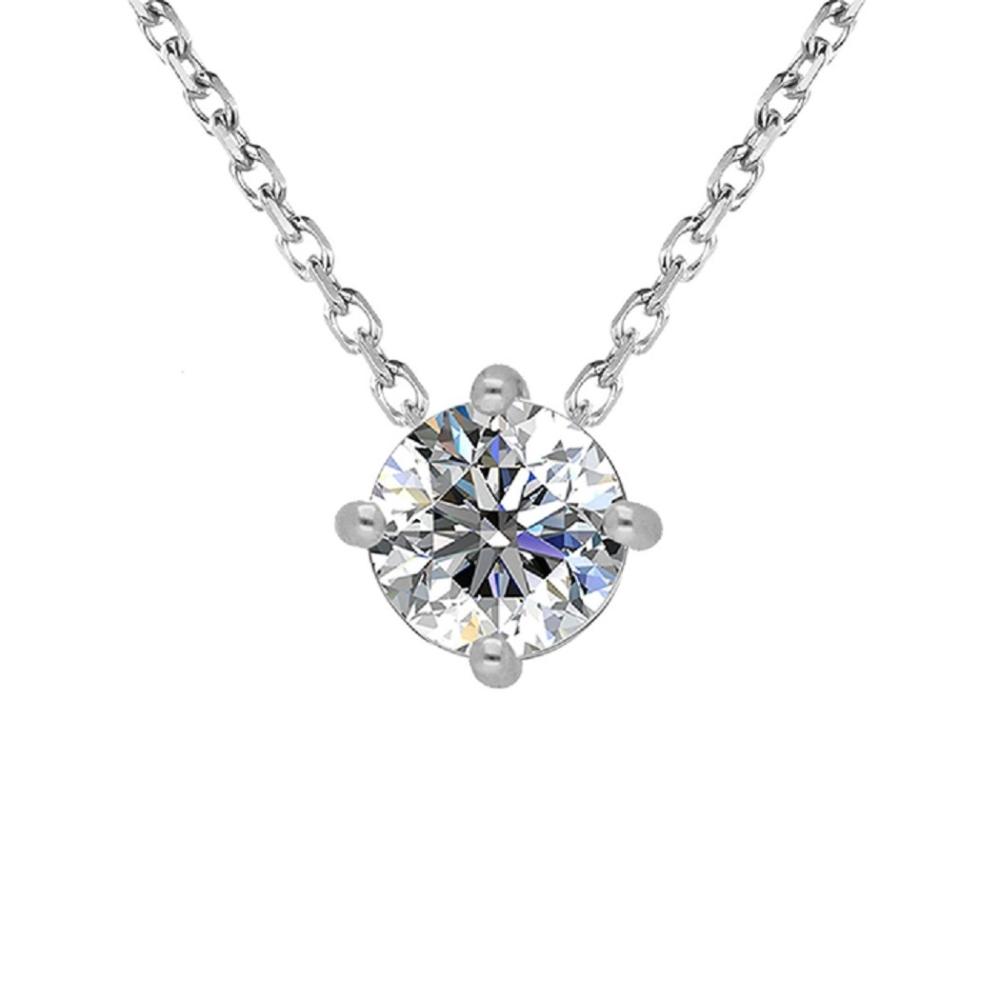 BRIZZLING NECKLACE Single Stone Silver 925° with Moissanite Diamond BMCP066-5