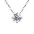 BRIZZLING NECKLACE Single Stone Silver 925° with Moissanite Diamond BMCP066-5 - 0