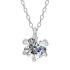 BRIZZLING NECKLACE Single Stone Silver 925° with Moissanite Diamond BMCP067-6 - 0