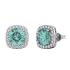 BRIZZLING EARRINGS Rosette Silver 925° with Moissanite Diamonds BME020-B - 0