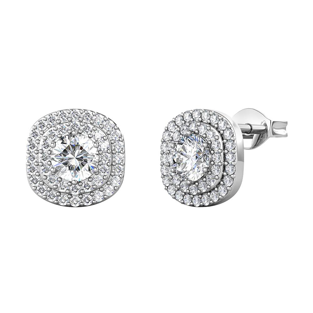 BRIZZLING EARRINGS Rosette Silver 925° with Moissanite Diamonds BME025