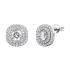 BRIZZLING EARRINGS Rosette Silver 925° with Moissanite Diamonds BME025 - 0