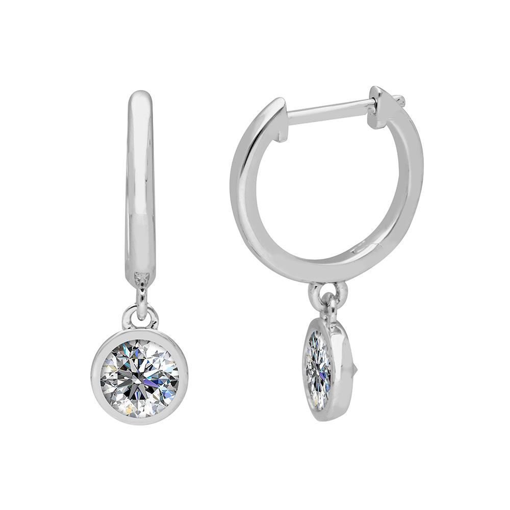 BRIZZLING EARRINGS Drop Silver 925° with Moissanite Diamonds BME087