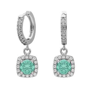 BRIZZLING EARRINGS Drop Silver 925° with Moissanite Diamonds BME088-B - 54179