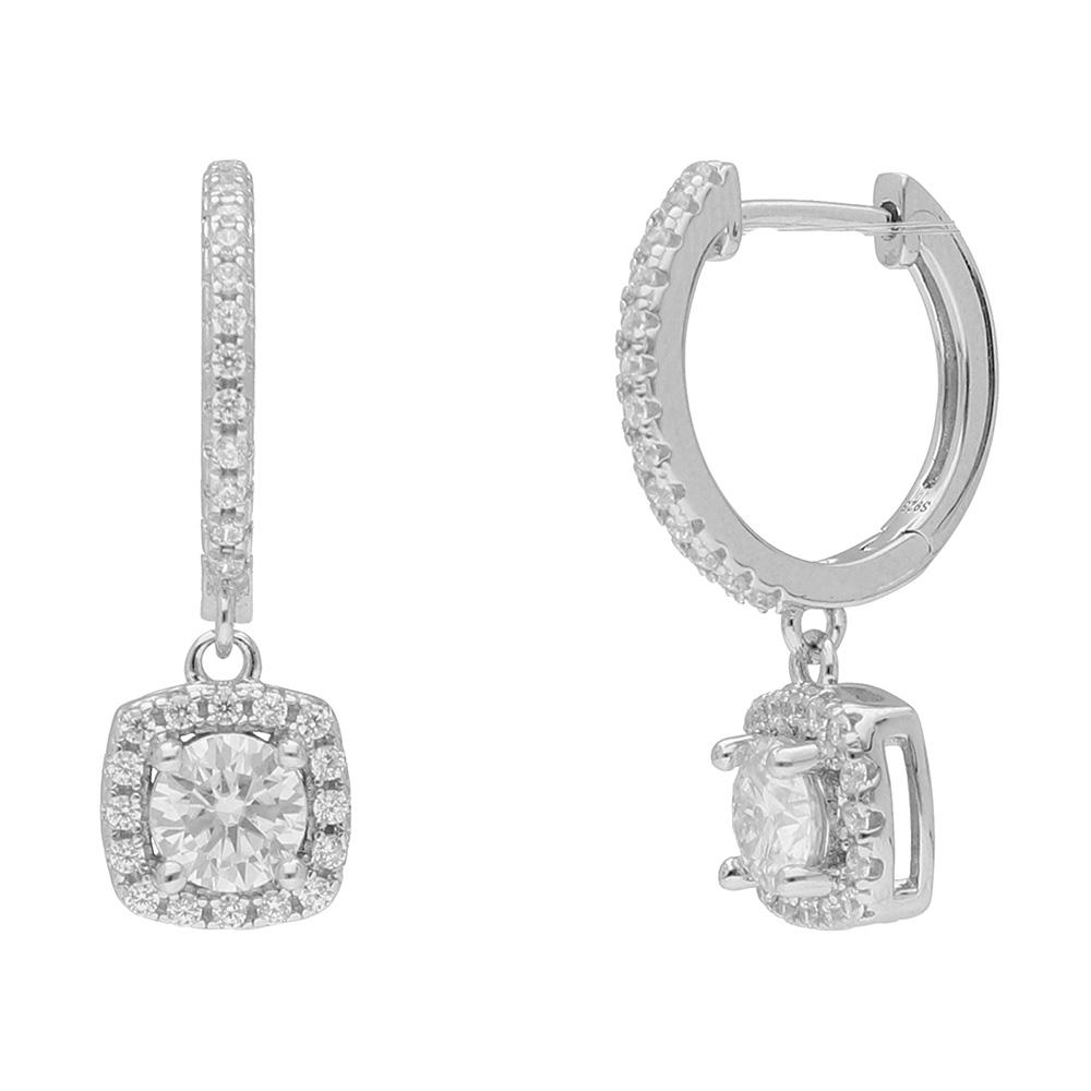 BRIZZLING EARRINGS Drop Silver 925° with Moissanite Diamonds BME088