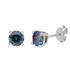 BRIZZLING EARRINGS Single Stone Silver 925° with Moissanite Diamonds BME2008-D5 - 0