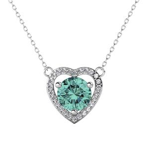 BRIZZLING NECKLACE Rosette Silver 925° with Moissanite Diamond BMP013-B - 54183