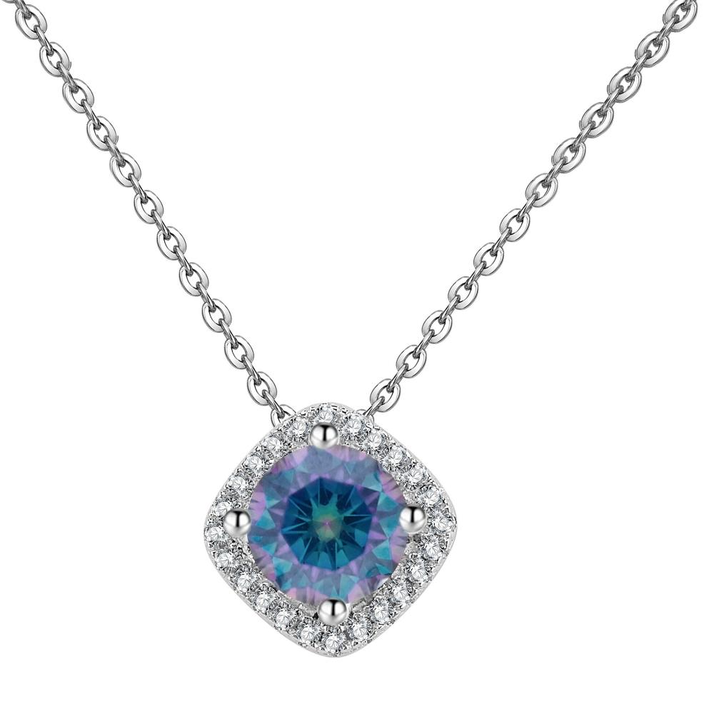 BRIZZLING NECKLACE Rosette Silver 925° with Moissanite Diamond BMP043-D