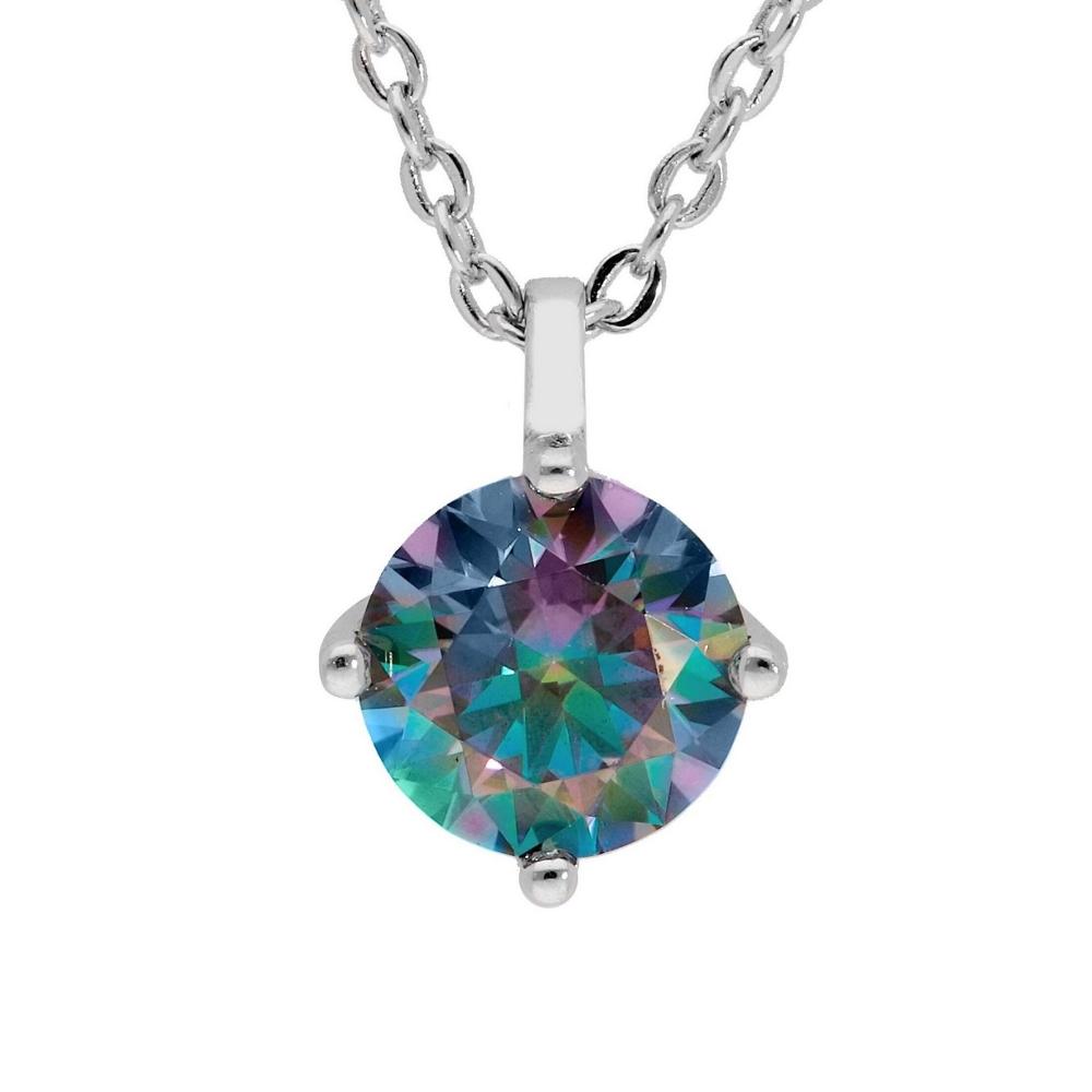 BRIZZLING NECKLACE Single Stone Silver 925° with Moissanite Diamond BMP2078-D