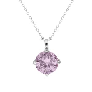 BRIZZLING NECKLACE Single Stone Silver 925° with Moissanite Diamond BMP2078-P - 53098