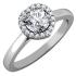 BRIZZLING RING Rosette Silver 925° with Moissanite Diamonds BMR002.14 - 0