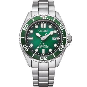 CITIZEN Promaster Eco-Drive Diver 200M Green Dial 40.55mm Silver Stainless Steel Bracelet BN0269-50W - 62062