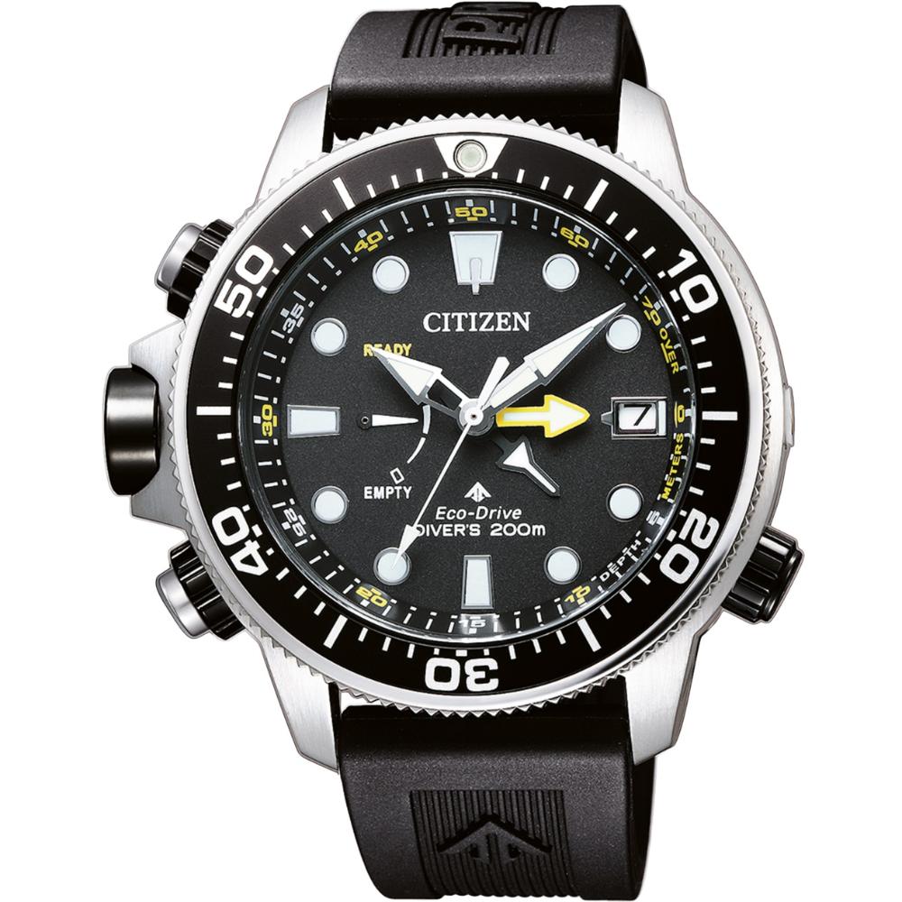 CITIZEN Promaster Diver Eco-Drive Black Dial 46.5mm Silver Stainless Steel Black Rubber Strap BN2036-14E
