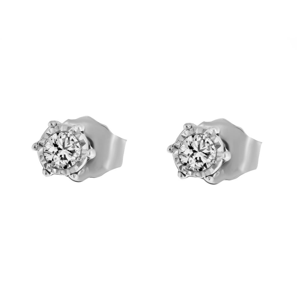 EARRINGS SENZIO Collection K18 White Gold with Diamonds BOI13150.W.21