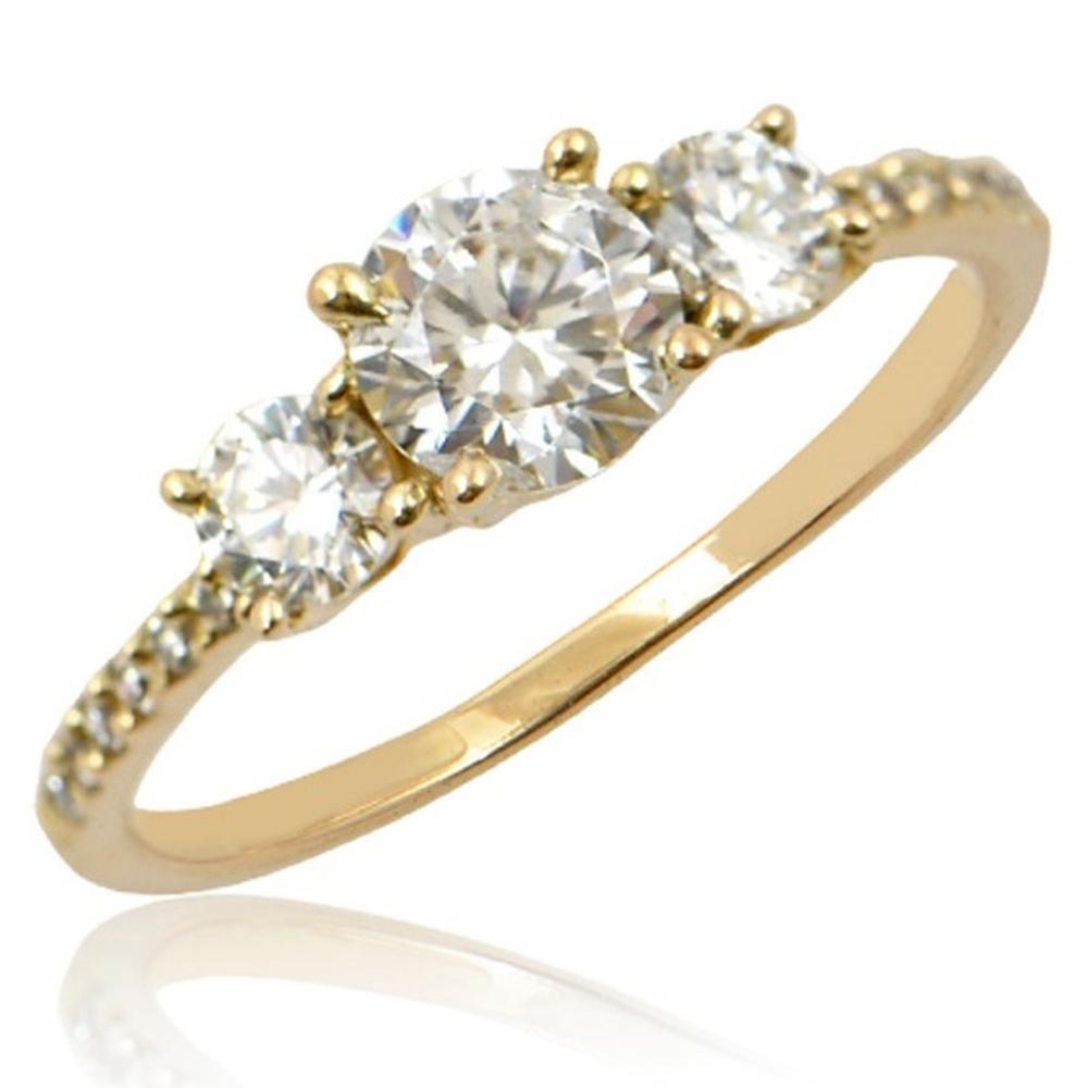 RING Full Stones SENZIO Yellow Gold K14 with Zircon Stones BR0078Y