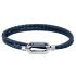 LACOSTE Bracelet Silver Stainless Steel with Blue Leather 2040112 - 0