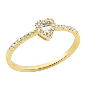ΔΑΧΤΥΛΙΔΙ Ροζέτα SENZIO Collection Κ18 Κίτρινο Χρυσό με 0.22ct. Διαμάντια BRGS12152Y - 61994