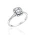 RING Single Stone White Gold K18 with 0.50ct. Diamonds BRI36001-W54-6 - 1