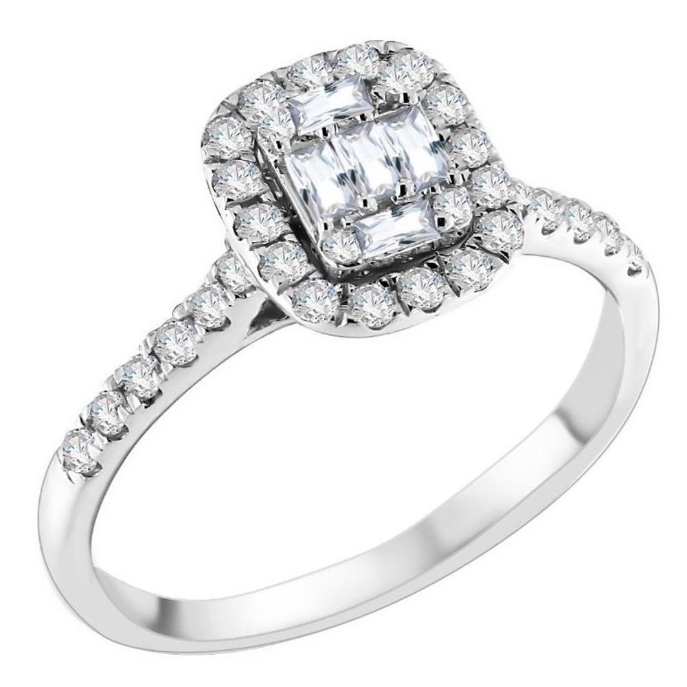 RING Single Stone White Gold K18 with 0.50ct. Diamonds BRI36001-W54-6