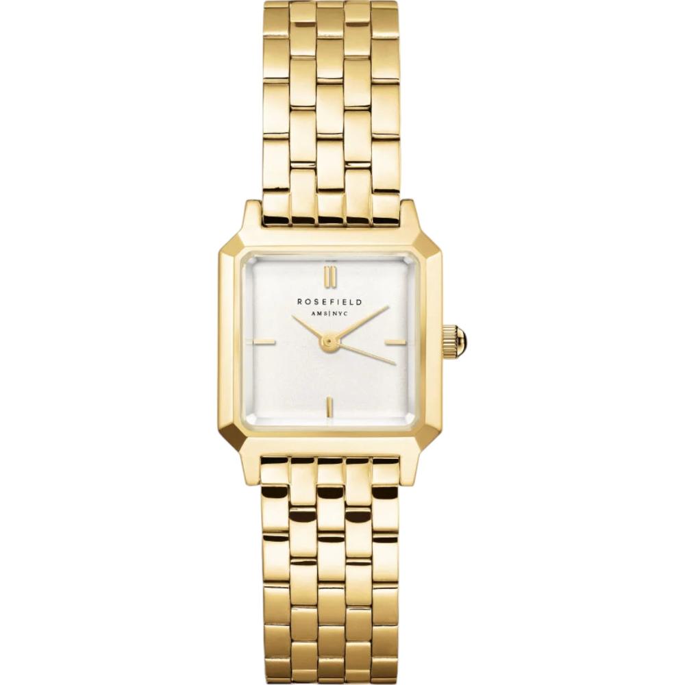 ROSEFIELD The Boxelle White Matte Dial 19.5 x19.5mm Gold Stainless Steel Bracelet BWGSG-B01