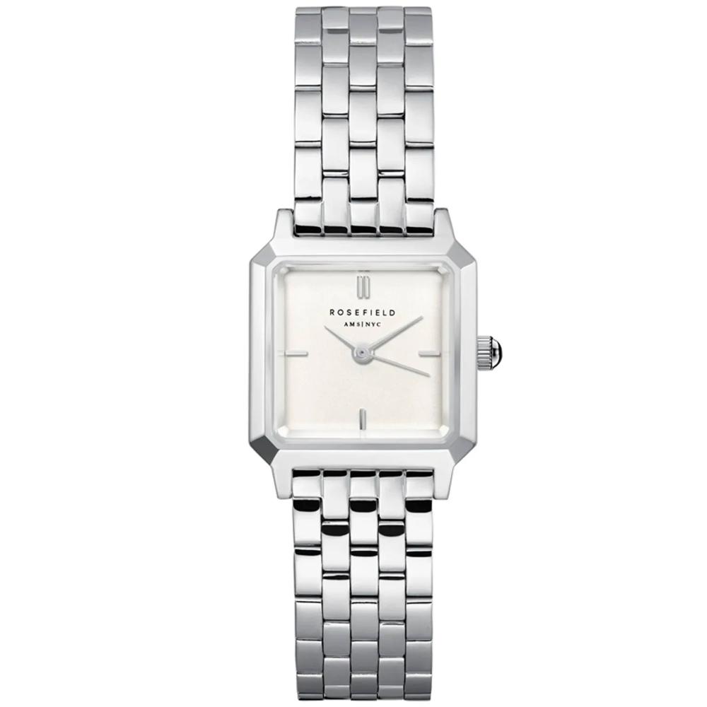 ROSEFIELD The Boxelle White Matte Dial 19.5 x 19.5mm Silver Stainless Steel Bracelet BWSSS-B02