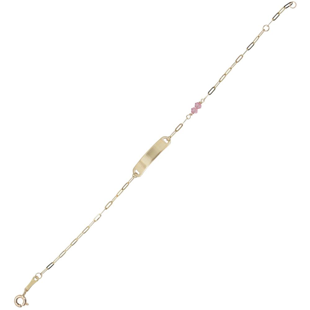 IDENTITY Bracelet K9 in Yellow Gold with Pink Zircon Stones BZ796Y.K9