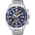 CITIZEN Marine Eco-Drive Chronograph 46mm Silver Stainless Steel Bracelet CA0710-82L - 0