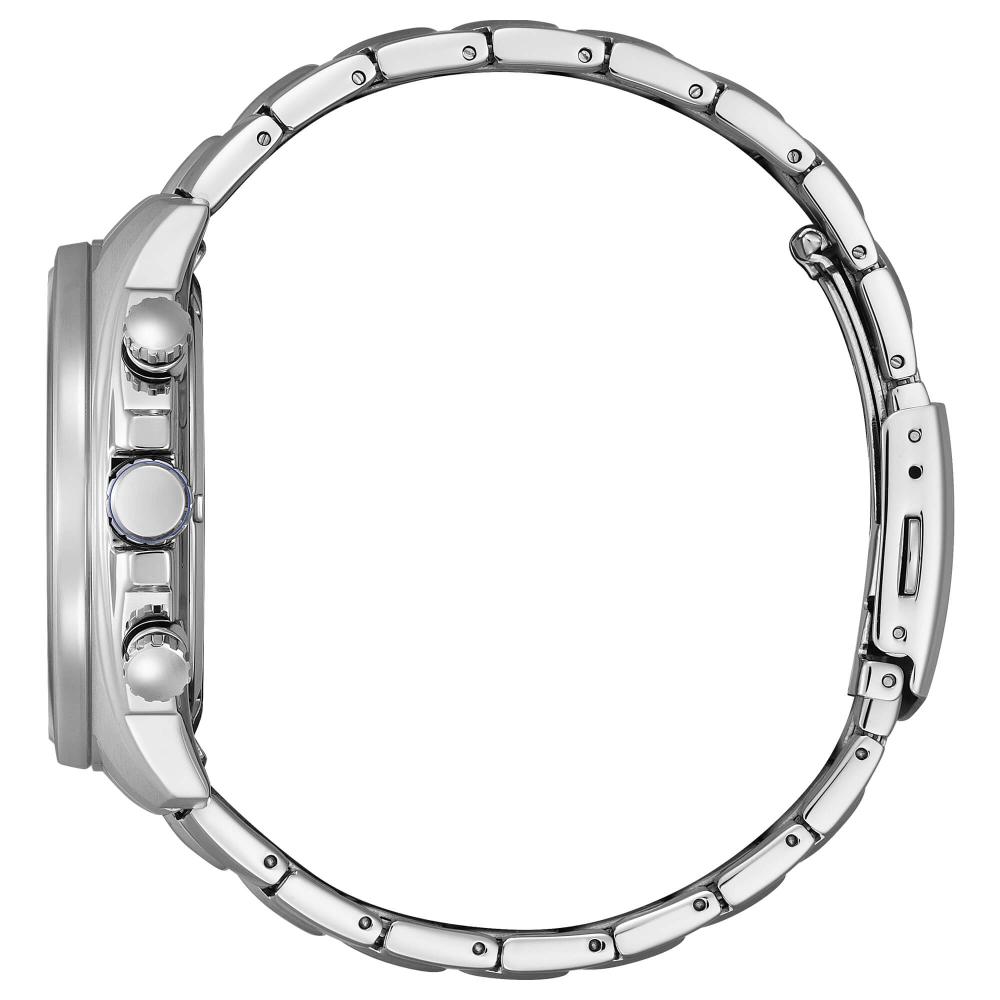 CITIZEN Eco-Drive Chronograph 44.8mm Silver Stainless Steel Bracelet CA4560-81L