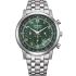CITIZEN Classic Chronograph Eco-Drive Green Dial 42mm Silver Stainless Steel Bracelet CA4630-53X - 0