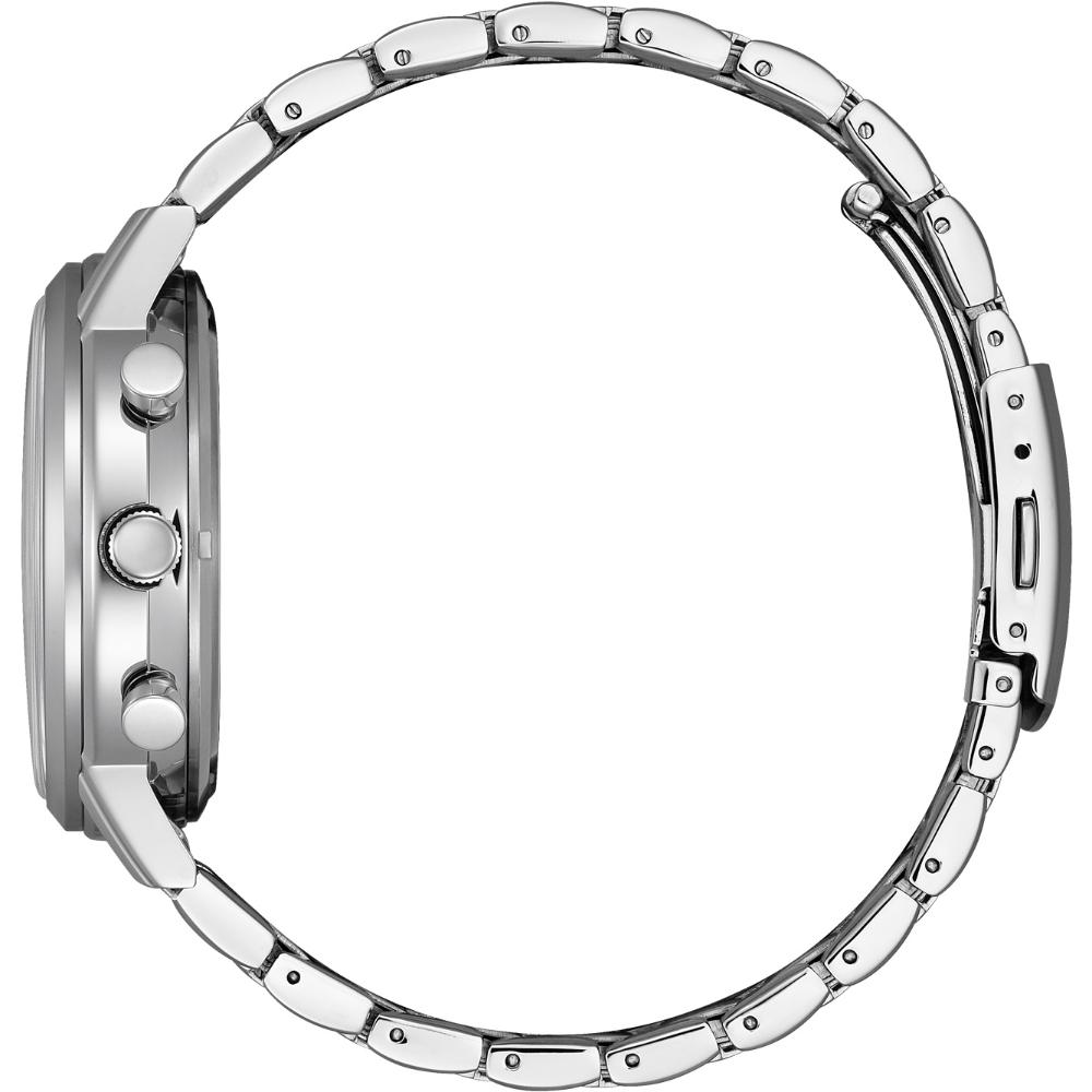 CITIZEN Classic Chronograph Eco-Drive Green Dial 42mm Silver Stainless Steel Bracelet CA4630-53X