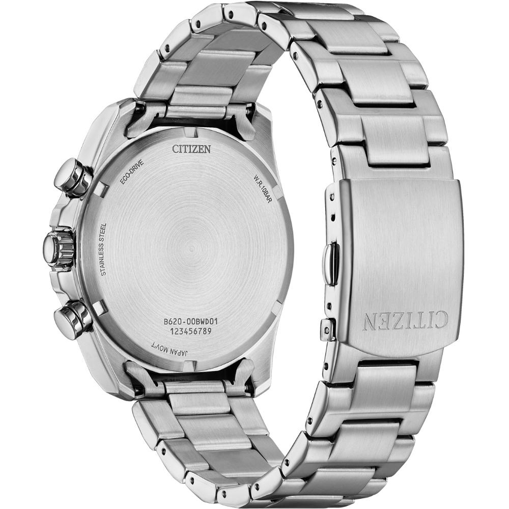 CITIZEN Vintage Chronograph Eco-Drive Green Dial 41mm Silver Stainless Steel Bracelet CA4640-50X