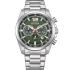 CITIZEN Vintage Chronograph Eco-Drive Green Dial 41mm Silver Stainless Steel Bracelet CA4640-50X - 0