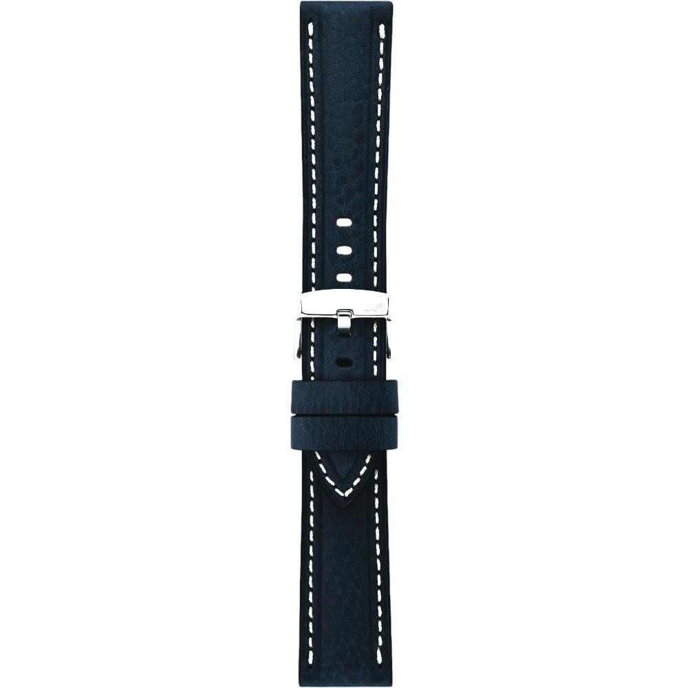 MORELLATO Carra Hand Made Watch Strap 24-20mm Blue Extra Soft Vegetable Leather A01X6023E22062CR24