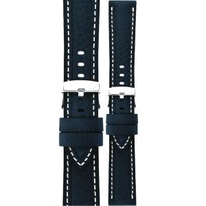 MORELLATO Carra Hand Made Watch Strap 24-20mm Blue Extra Soft Vegetable Leather A01X6023E22062CR24 - 53334