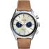 FOSSIL Rey Chronograph 43mm Silver Stainless Steel Brown Leather Strap CH2952  - 0