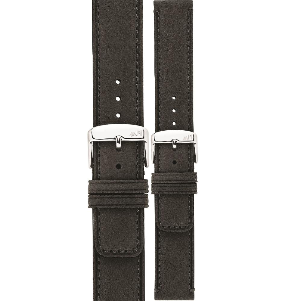 MORELLATO Coubert Hand Made Watch Strap 18-18mm Black Extra Soft Nabuck Calf Leather A01X6021C38090CR18