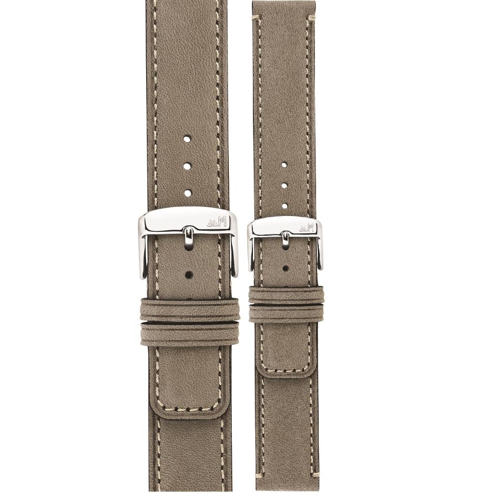 MORELLATO Coubert Hand Made Watch Strap 20-20mm Grey Extra Soft Nabuck Calf Leather A01X6021C38125CR20