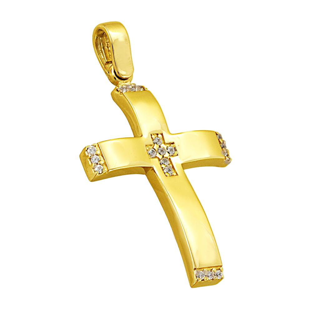 CROSS Women's SENZIO Collection K14 Yellow Gold with Zircon Stones CR3103Y.K14