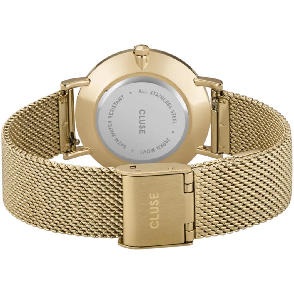 CLUSE Minuit Gold Dial with Crystals 33mm Gold Stainless Steel Mesh Bracelet CW10204