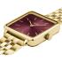 CLUSE La Tetragone Red Dial 28.5mm Gold Stainless Steel Bracelet CW10312 - 1